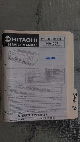 Hitachi 007 service manual - ha-007,
