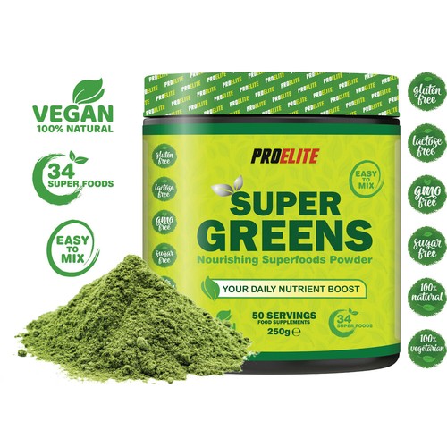 Elite super greens powder - elite, 250g