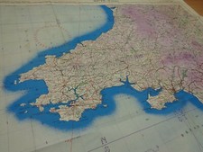 WW2 (1944) RAF Map entitled "SOUTH WALES" (Shows RAF Bases etc)