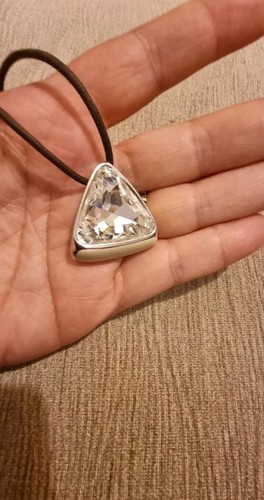 Swarovski pendant brown cord - pendant/brown,