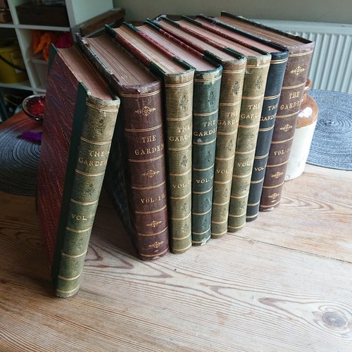 Antique gardening bound books - antique,