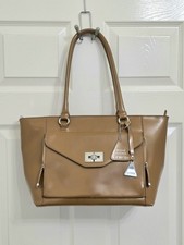 L.Credi Genuine Leather Tote Bag Tan Brown Offers Welcome - Real Leather Handbag