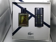 Lacoste L'HOMME Set, 50ml EDT Spray + 75ml Deo Stick - Contents New/Box Damaged