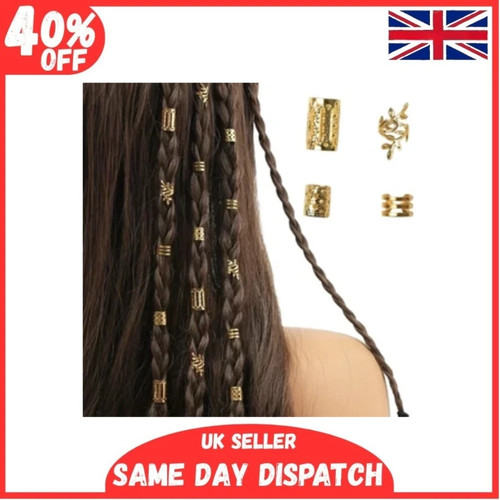 40pcs metal hair - braid, rings