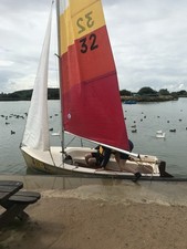 Sailing Dinghy With Sails And