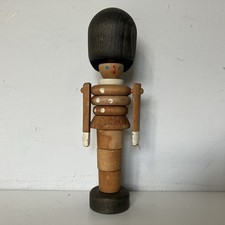 Vintage Wooden Wood Doll Stacking Toy Soldier Beefeater Sentry Guard Figure