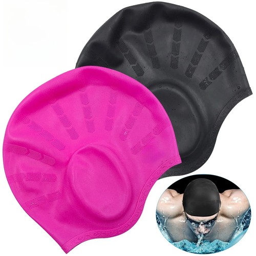 Silicone swimming cap with - swimming, ear