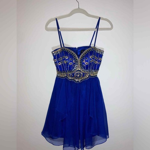 Blue rhinestone dave - blue, and