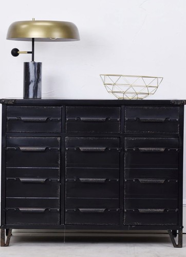 Industrial black metal storage - metal,