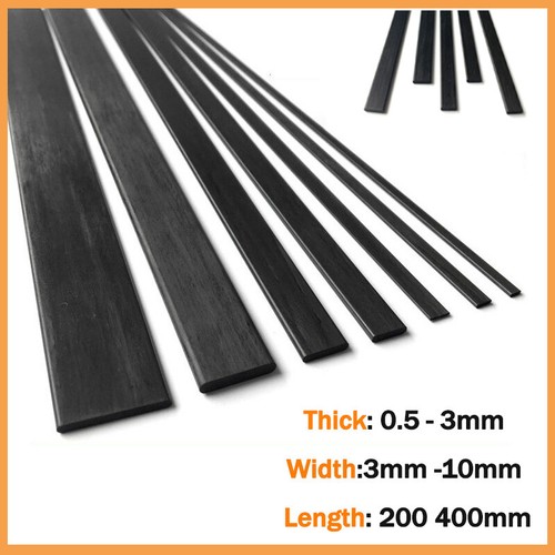 Carbon fibre flat strips - flat, sheet
