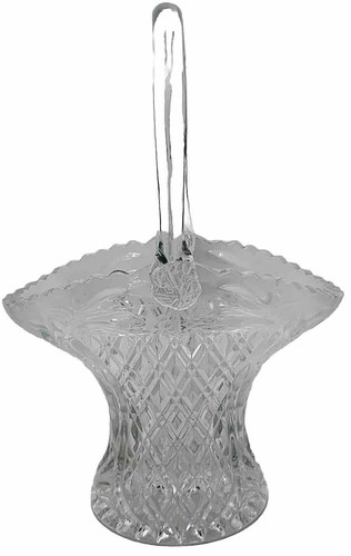 Crystal basket diamond - basket, 11”h