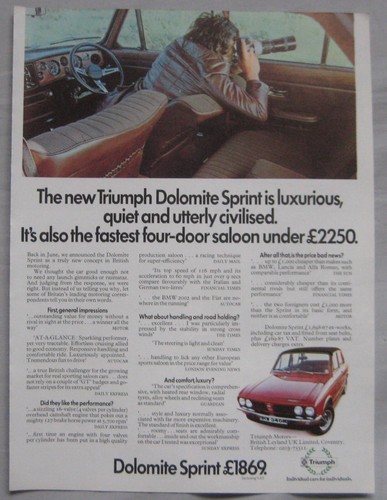 1973 triumph dolomite sprint - dolomite,
