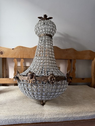 Glass gilt brass bag lady - bag,