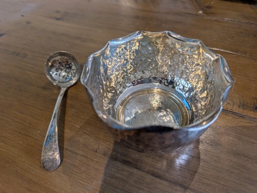 Hallmarked silver hammered - hallmarked,