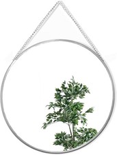 Silver Round Wall Mirror with