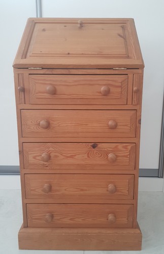 Vintage solid pine writing - solid,