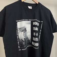 Vintage 2004 Leftover Crack World Trade Twin Towers T-shirt Punk Band Promo Tour