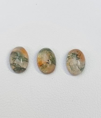 Loose natural moss agate oval - moss,