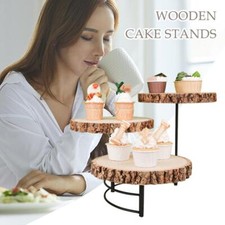 Wooden Cake Stand 3 Tier Serving Platter Dessert Stand Stand for Desserts!