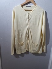 Wk 45 Ladies Lovely Lemon Cardigan With 2 Pockets, Bonmarche Size M