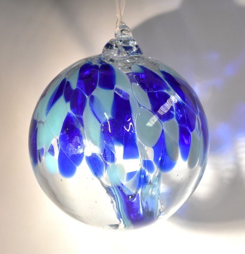 Stunning hand blown blue - stunning, &