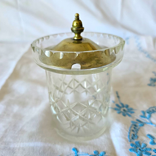 Vintage cut glass - vintage, jar