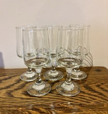 Set of 5 Vintage Glass Sherry