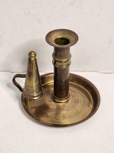 Vintage brass chamberstick - vintage,