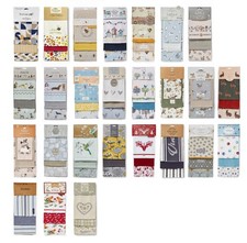 Cooksmart 100% Cotton Tea Towels Set of 3 Decorative Kitchen