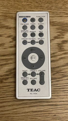 Teac remote control 104 - control, rc-104