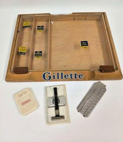 Antique gillette wooden store - antique,