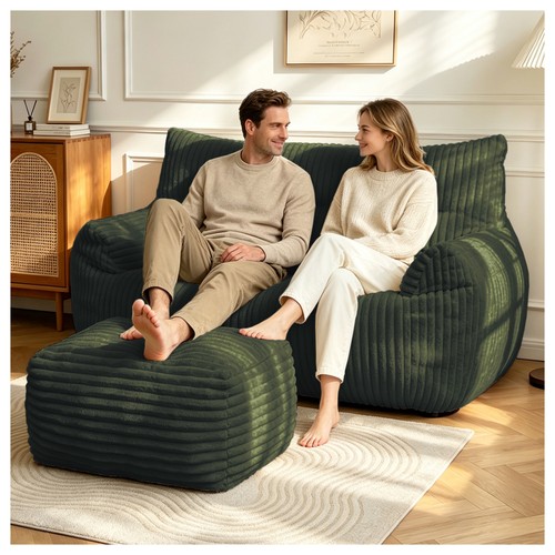 Seater striped corduroy lazy - striped,