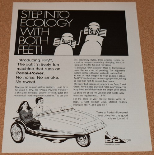 1973 print ppv pedal power - print,
