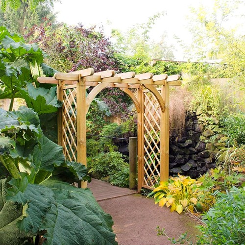 Wooden pergola garden - wooden,