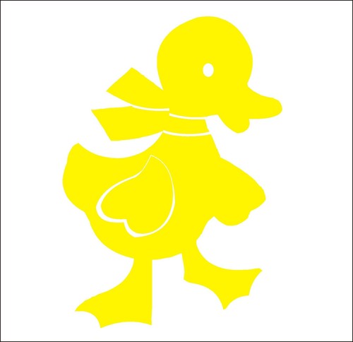 Duck with bow tile - 10,