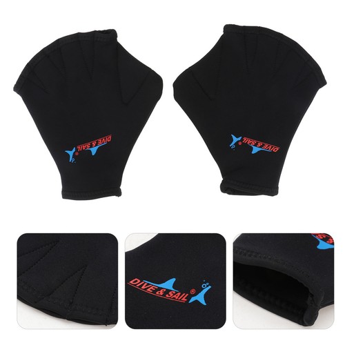 Black reusable webbed swimming - black,