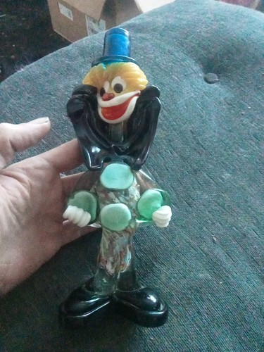 Murano glass clown - murano,