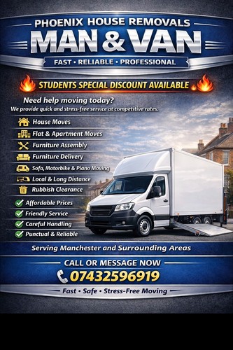 Man and van services hire - and,