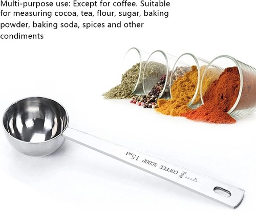 Stainless steel coffee scoop - steel,