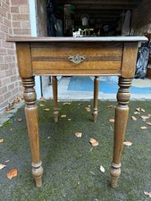 Victorian Solid Oak Hall Table