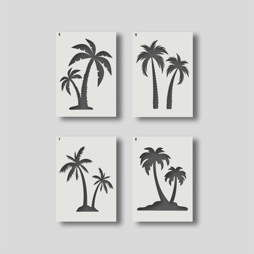 Palm tree stencils for - tree,