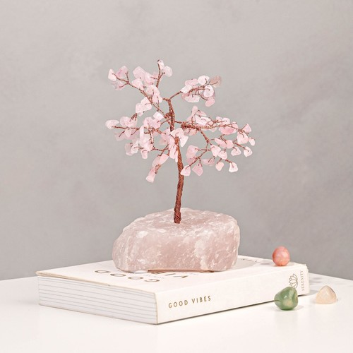 Gemstone tree rose quartz - tree,