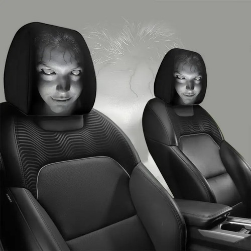 2pcs horror face car headrest - 2pcs,