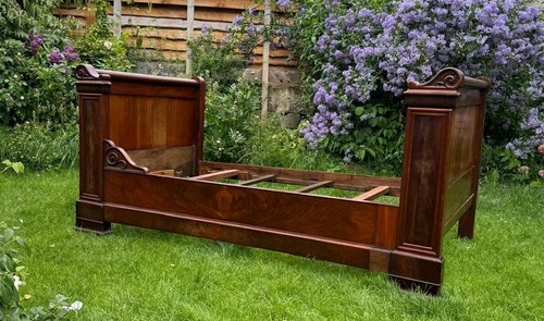 Antique oak single bed - bed, frame