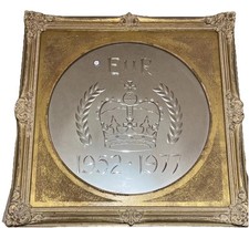 Queen Elizabeth II 1952 - 1977 Silver Jubilee Framed Vintage Picture Mirror 80cm