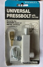 Door Locking Security Bolt White Patio Garage Door Lock Multi Purpose x 2