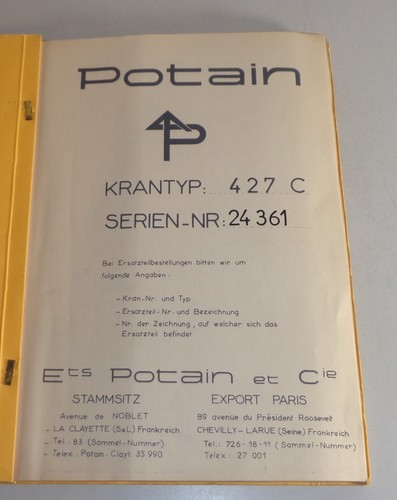Parts catalog list of spare - /,