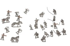 Vintage Toy Soldiers Knights Lead Figurines Collection Painted Details