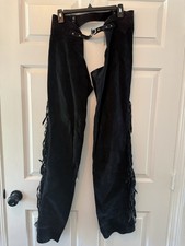 Black leather Full Chaps with