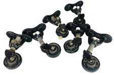 Metal Caster Wheels x6 Heavy Duty Metal Very Heavy Black Vintage ra